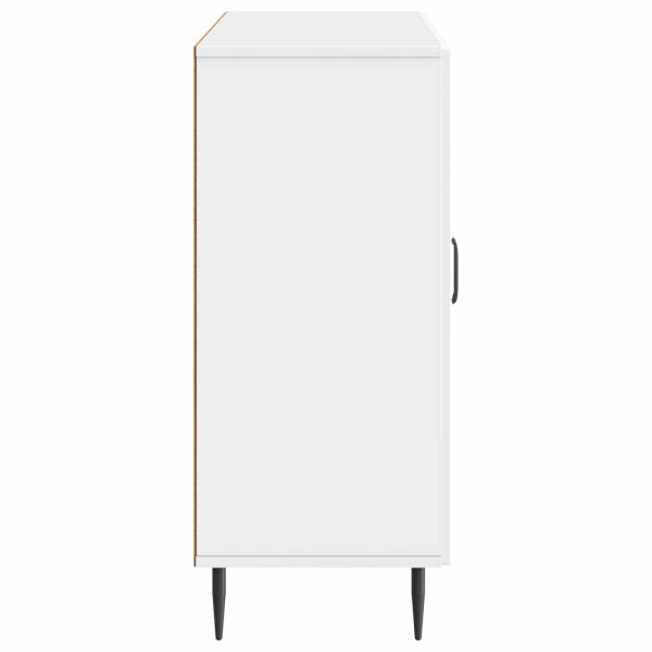 Служебен шкаф Бял гланц 89 x 34,5 x 80 см Инженерна дървесина