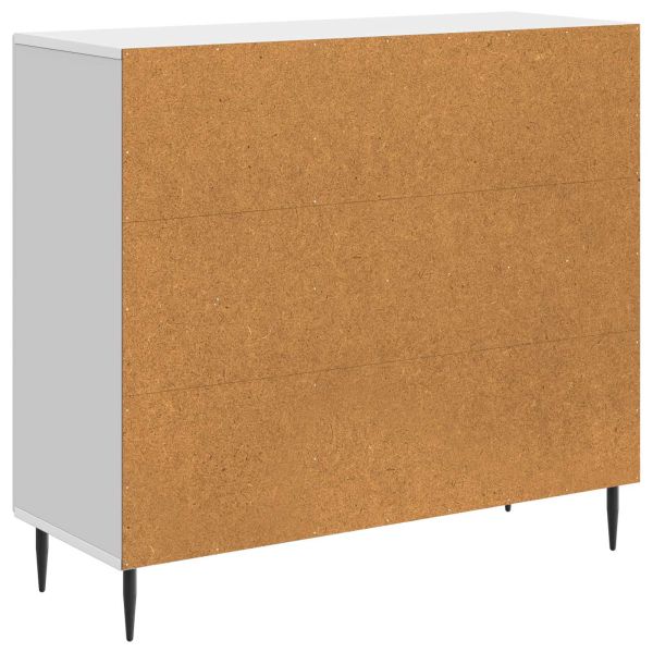 Служебен шкаф Бял гланц 89 x 34,5 x 80 см Инженерна дървесина