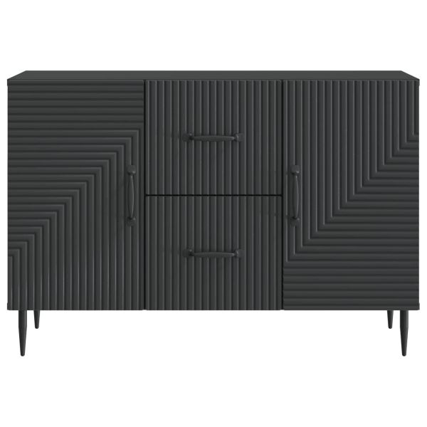 Служебен шкаф Черно 89 x 34,5 x 60 см Инженерна дървесина