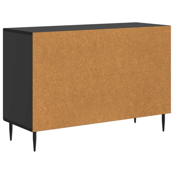 Служебен шкаф Черно 89 x 34,5 x 60 см Инженерна дървесина