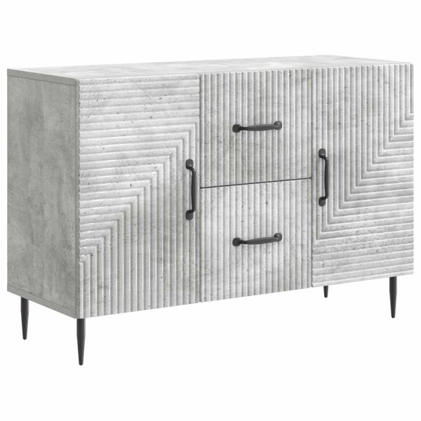 Служебен шкаф с чекмедже Бетонно сиво 89 x 34,5 x 60 см