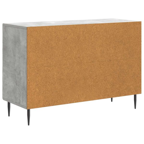 Служебен шкаф с чекмедже Бетонно сиво 89 x 34,5 x 60 см