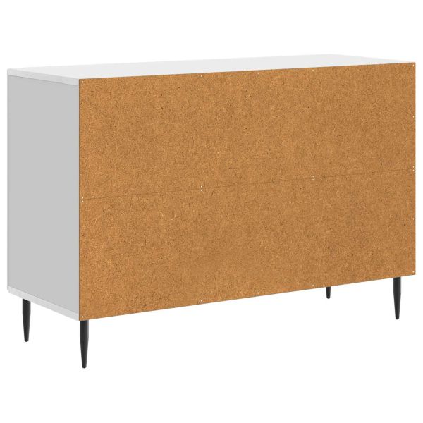 Служебен шкаф Бял гланц 89 x 34,5 x 60 см Инженерна дървесина