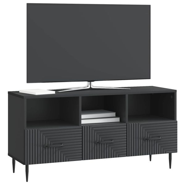 ТВ шкаф с чекмедже Черно 102 x 34,5 x 50 см Инженерна дървесина