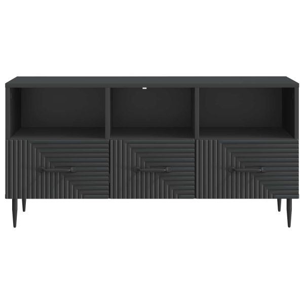 ТВ шкаф с чекмедже Черно 102 x 34,5 x 50 см Инженерна дървесина