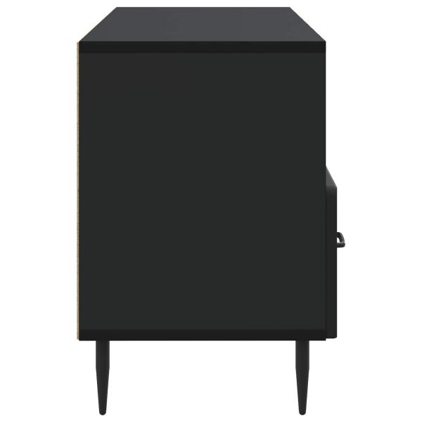 ТВ шкаф с чекмедже Черно 102 x 34,5 x 50 см Инженерна дървесина
