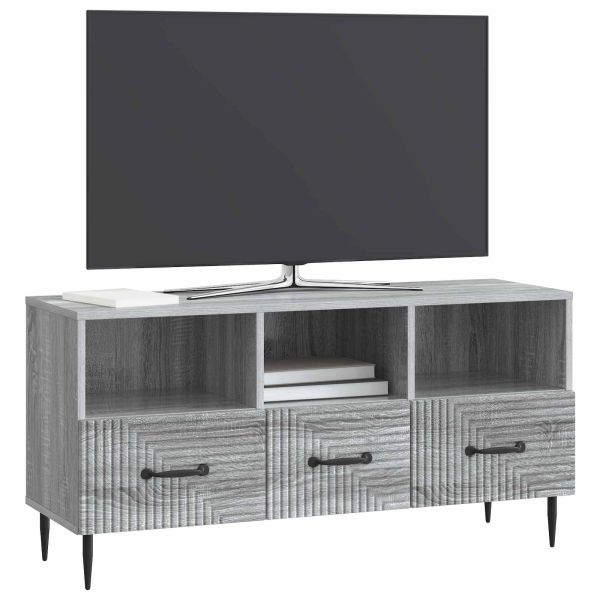ТВ шкаф Сива сонома 102 x 34,5 x 50 см Инженерна дървесина