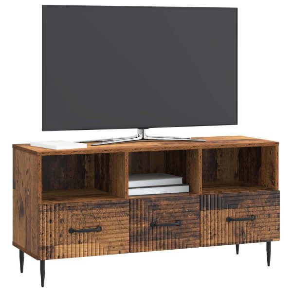 ТВ шкаф Старо дърво 102 x 34,5 x 50 см Инженерна дървесина