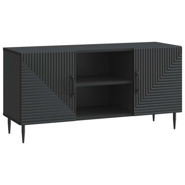 ТВ шкаф Черно 102 x 34,5 x 50 см Инженерна дървесина