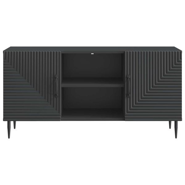 ТВ шкаф Черно 102 x 34,5 x 50 см Инженерна дървесина