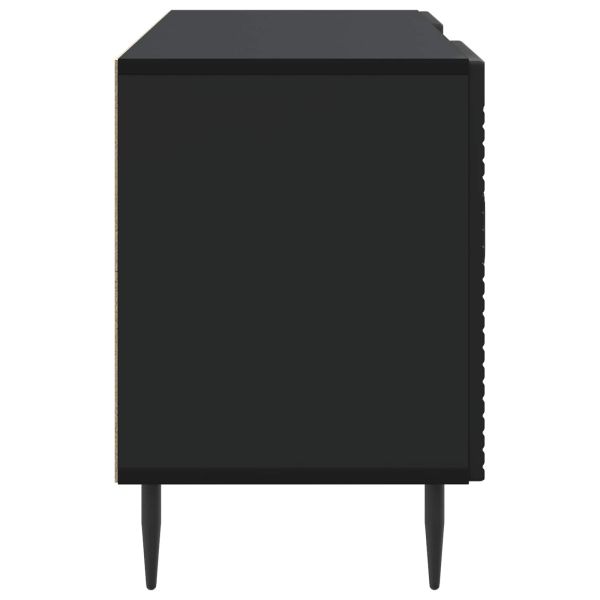 ТВ шкаф Черно 102 x 34,5 x 50 см Инженерна дървесина