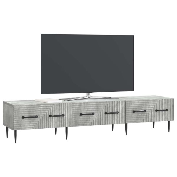 ТВ шкаф Бетонно сиво 147 x 34,5 x 30 см Инженерна дървесина