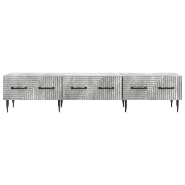 ТВ шкаф Бетонно сиво 147 x 34,5 x 30 см Инженерна дървесина