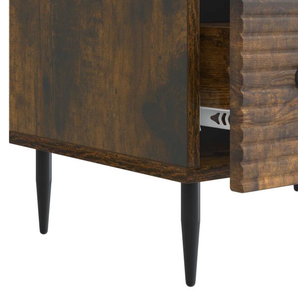 ТВ шкаф Опушен дъб 147 x 34,5 x 30 см Инженерна дървесина