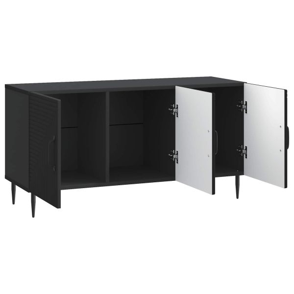 ТВ шкаф Черно 99 x 34,5 x 50 см Инженерна дървесина