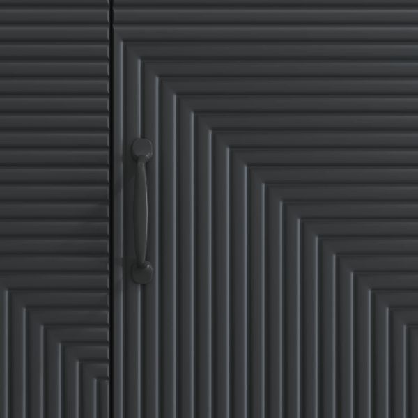 ТВ шкаф Черно 99 x 34,5 x 50 см Инженерна дървесина