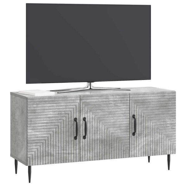 ТВ шкаф Бетонно сиво 99 x 34,5 x 50 см Инженерна дървесина
