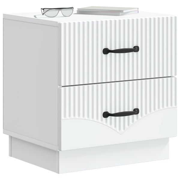 Нощен шкаф 2 pcs Бяло 43 x 34,5 x 44,5 см Инженерна дървесина