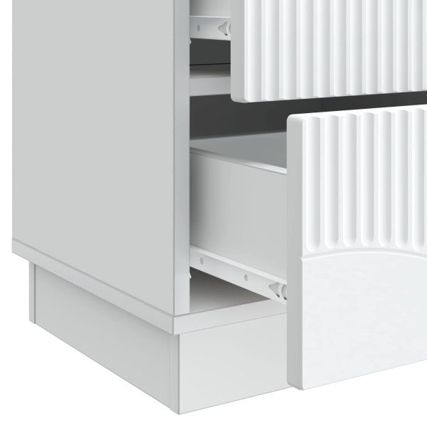 Нощен шкаф 2 pcs Бяло 43 x 34,5 x 44,5 см Инженерна дървесина