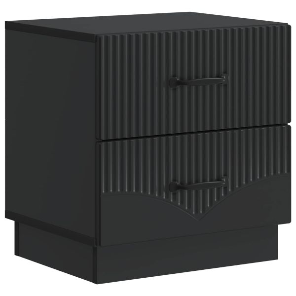 Нощен шкаф Черно 43 x 34,5 x 44,5 см Инженерна дървесина