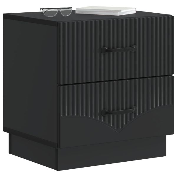 Нощен шкаф Черно 43 x 34,5 x 44,5 см Инженерна дървесина