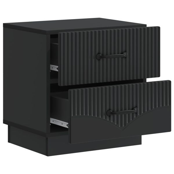 Нощен шкаф 2 pcs Черно 43 x 34,5 x 44,5 см Инженерна дървесина