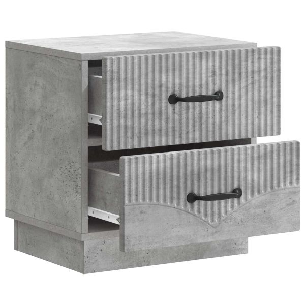 Нощен шкаф с чекмедже 2 pcs Бетонно сиво 43 x 34,5 x 44,5 см