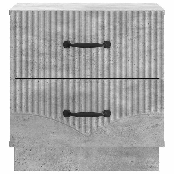 Нощен шкаф с чекмедже 2 pcs Бетонно сиво 43 x 34,5 x 44,5 см