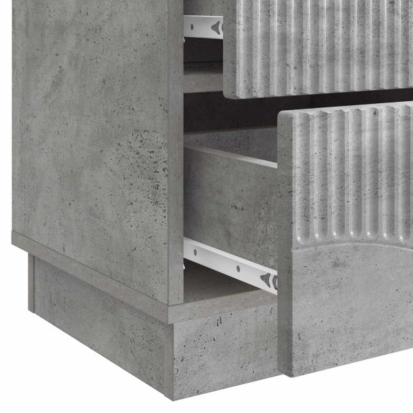 Нощен шкаф с чекмедже 2 pcs Бетонно сиво 43 x 34,5 x 44,5 см