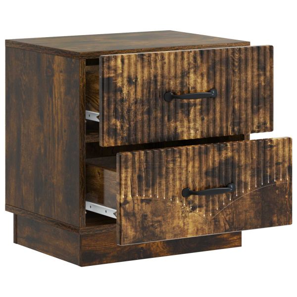 Нощен шкаф с чекмедже 2 pcs Опушен дъб 43 x 34,5 x 44,5 см