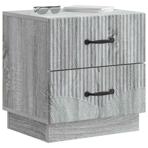 Нощен шкаф с чекмедже 2 pcs Сива сонома 43 x 34,5 x 44,5 см