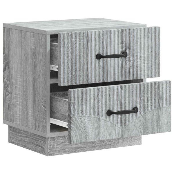 Нощен шкаф с чекмедже 2 pcs Сива сонома 43 x 34,5 x 44,5 см