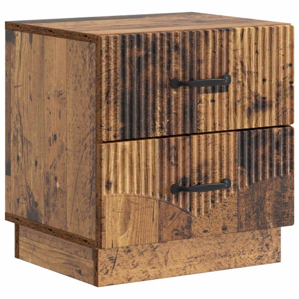 Нощен шкаф с чекмедже 2 pcs Старо дърво 43 x 34,5 x 44,5 см
