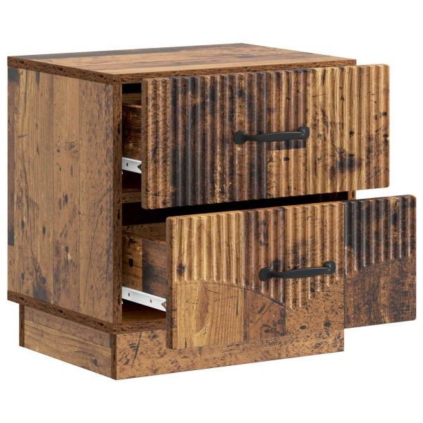 Нощен шкаф с чекмедже 2 pcs Старо дърво 43 x 34,5 x 44,5 см