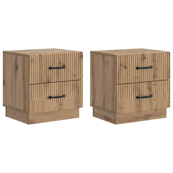 Нощен шкаф с чекмедже 2 pcs Дъб артизан 43 x 34,5 x 44,5 см