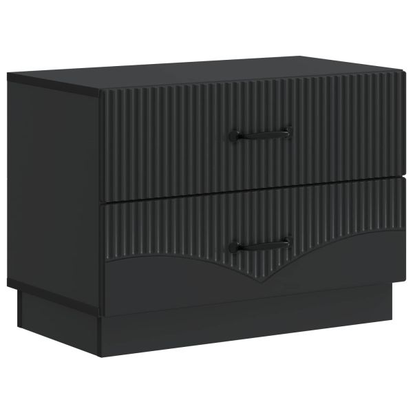 Нощен шкаф Черно 62 x 34,5 x 44,5 см Инженерна дървесина