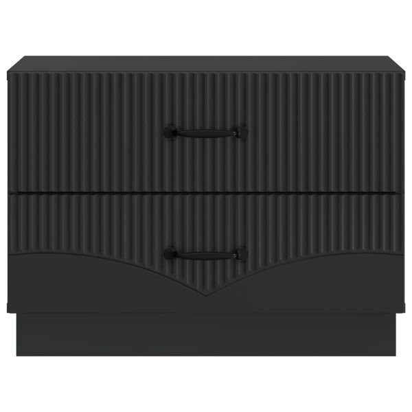 Нощен шкаф Черно 62 x 34,5 x 44,5 см Инженерна дървесина