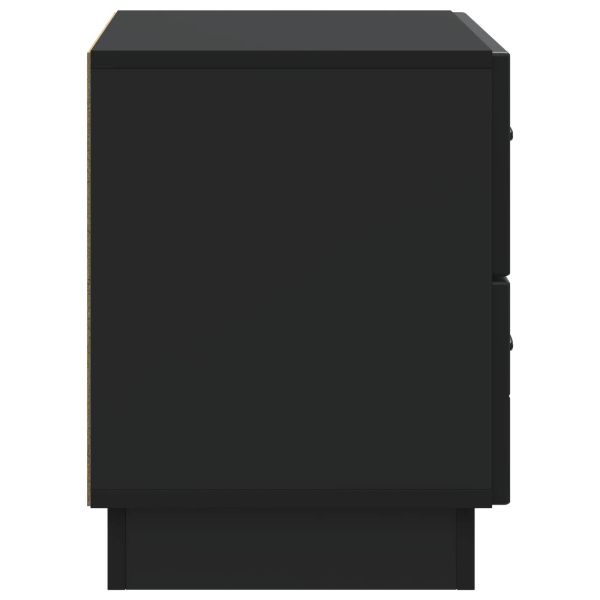 Нощен шкаф Черно 62 x 34,5 x 44,5 см Инженерна дървесина
