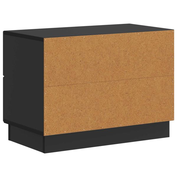 Нощен шкаф Черно 62 x 34,5 x 44,5 см Инженерна дървесина