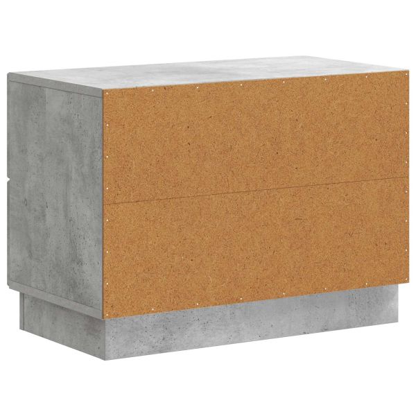 Нощен шкаф Бетонно сиво 62 x 34,5 x 44,5 см Инженерна дървесина