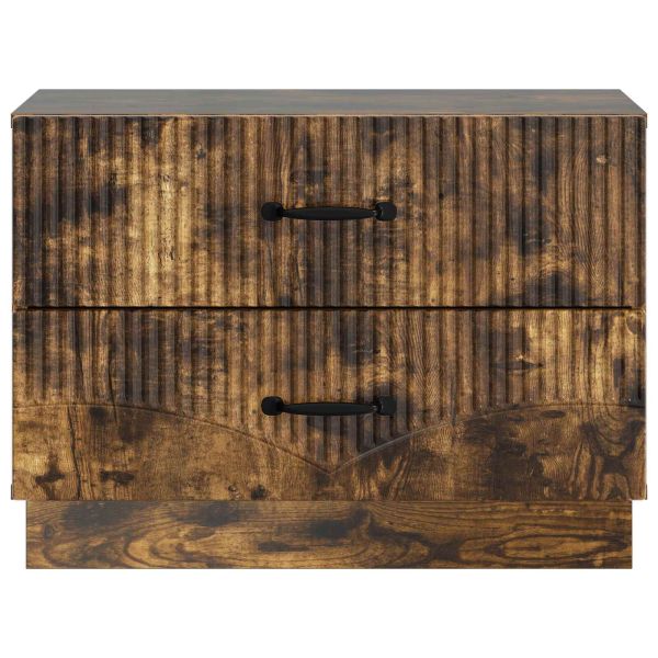Нощен шкаф Опушен дъб 62 x 34,5 x 44,5 см Инженерна дървесина