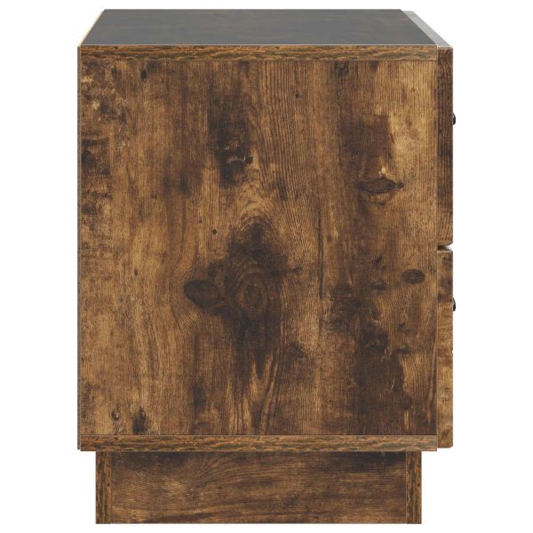 Нощен шкаф Опушен дъб 62 x 34,5 x 44,5 см Инженерна дървесина