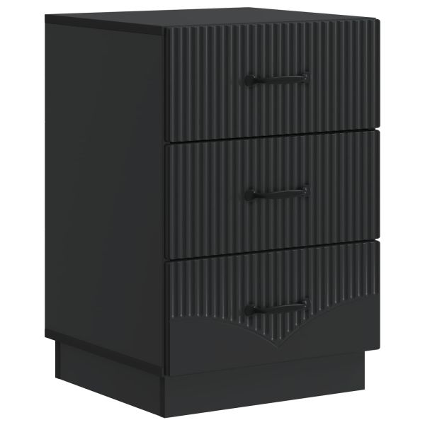 Нощен шкаф Черно 43 x 41 x 63,5 см Инженерна дървесина