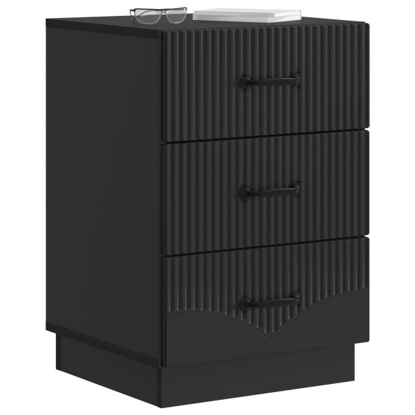 Нощен шкаф Черно 43 x 41 x 63,5 см Инженерна дървесина