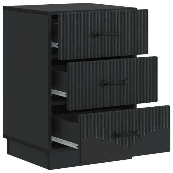 Нощен шкаф Черно 43 x 41 x 63,5 см Инженерна дървесина