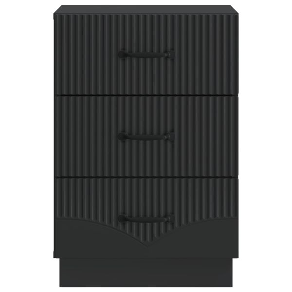 Нощен шкаф Черно 43 x 41 x 63,5 см Инженерна дървесина