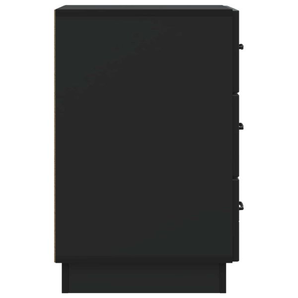 Нощен шкаф Черно 43 x 41 x 63,5 см Инженерна дървесина