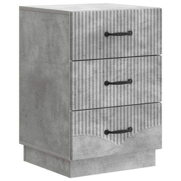 Нощен шкаф Бетонно сиво 43 x 41 x 63,5 см Инженерна дървесина