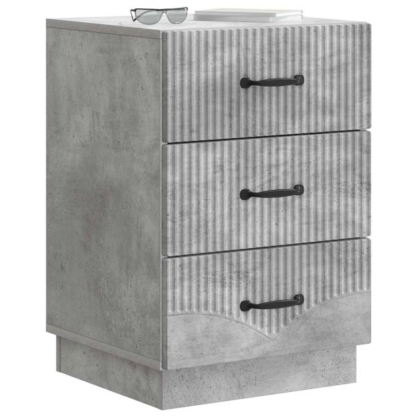 Нощен шкаф Бетонно сиво 43 x 41 x 63,5 см Инженерна дървесина