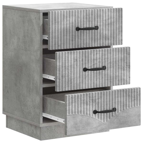 Нощен шкаф Бетонно сиво 43 x 41 x 63,5 см Инженерна дървесина